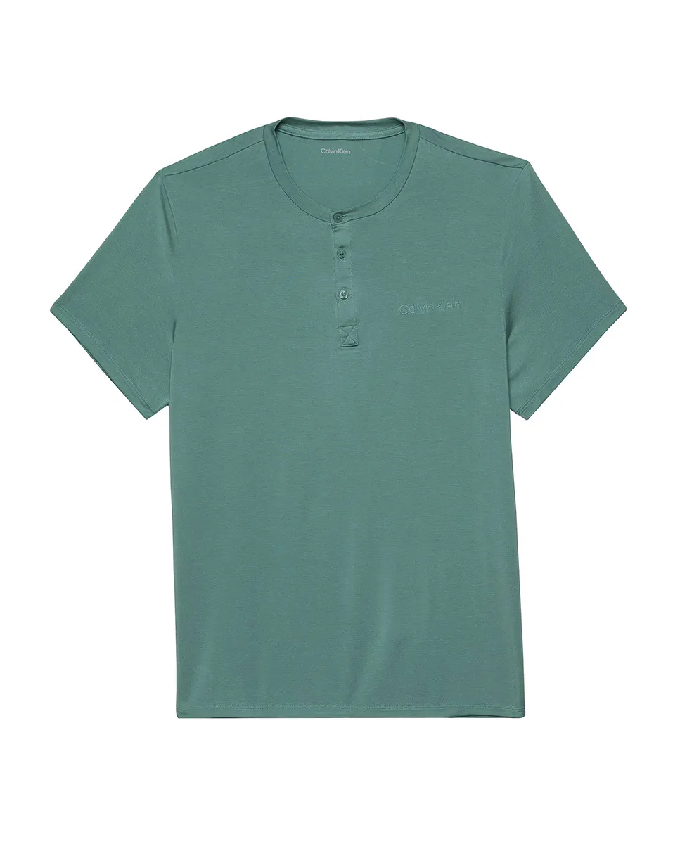 

Футболка с короткими рукавами и воротником пекаря Calvin Klein, цвет Verde Agua