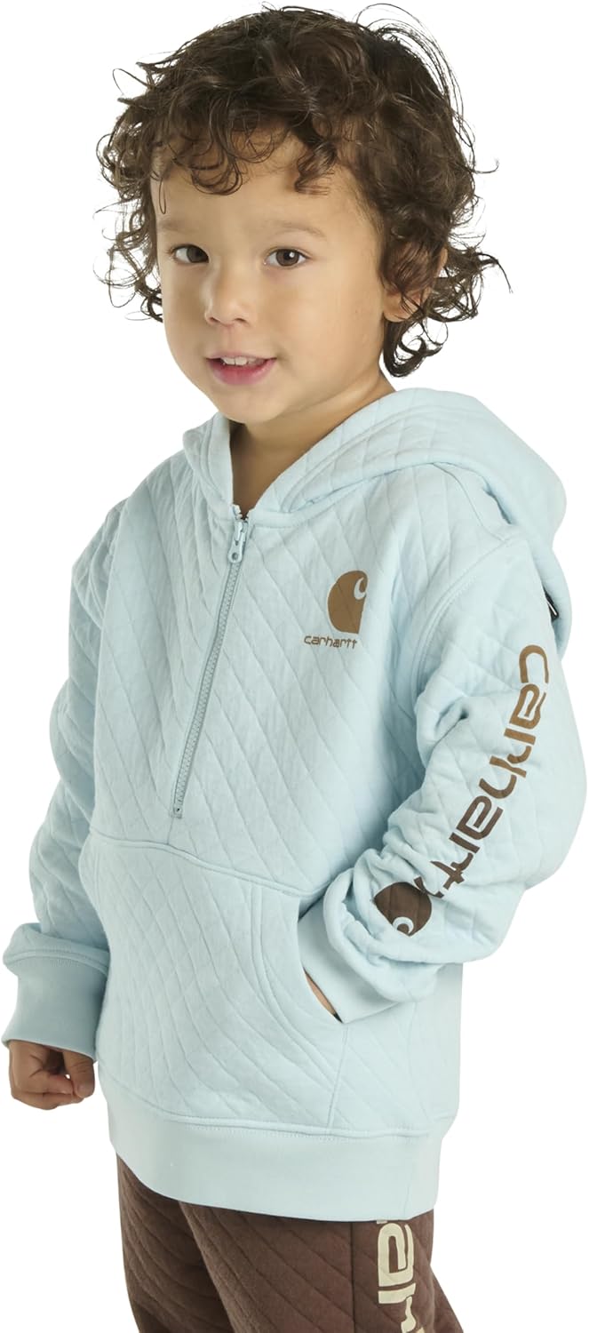 Carhartt детский худи с длинным рукавом и молнией до середины, Starlight Blue — фото 3