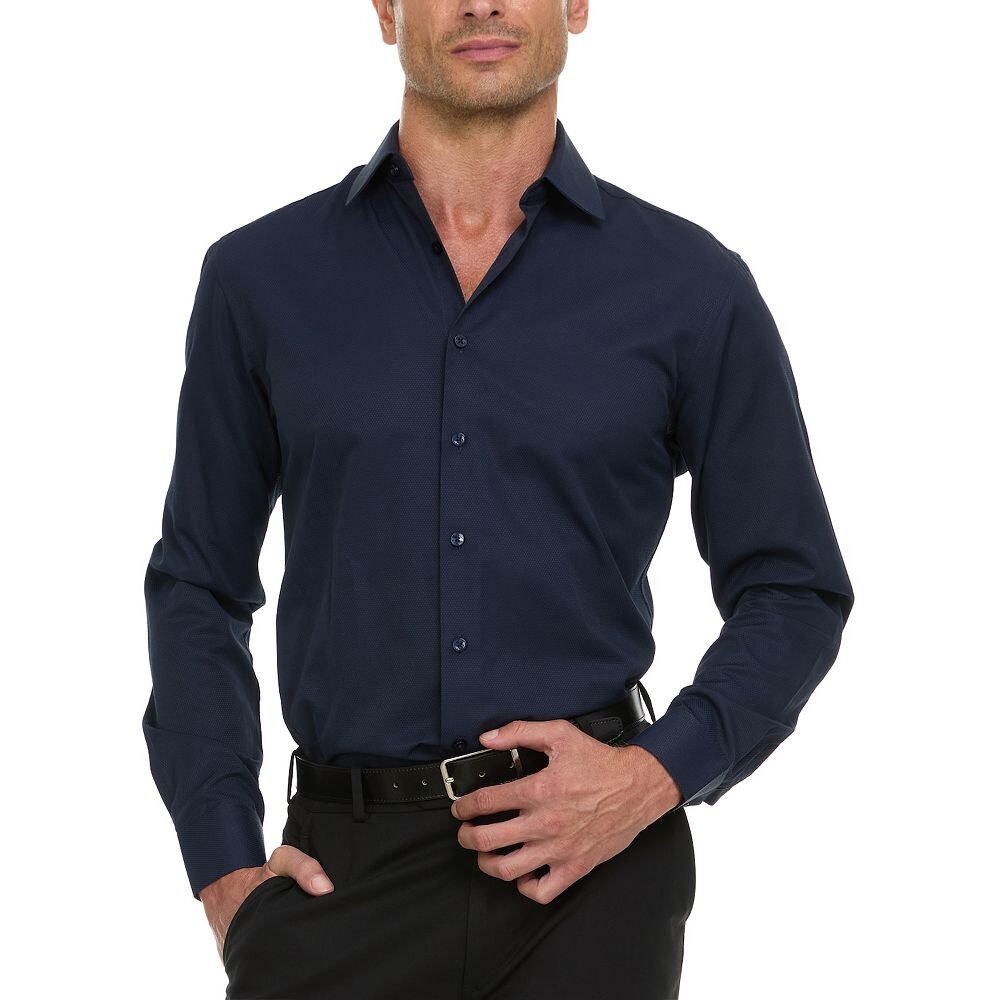 

Мужская классическая рубашка узкого кроя Ben Sherman, цвет Navy Teardrop