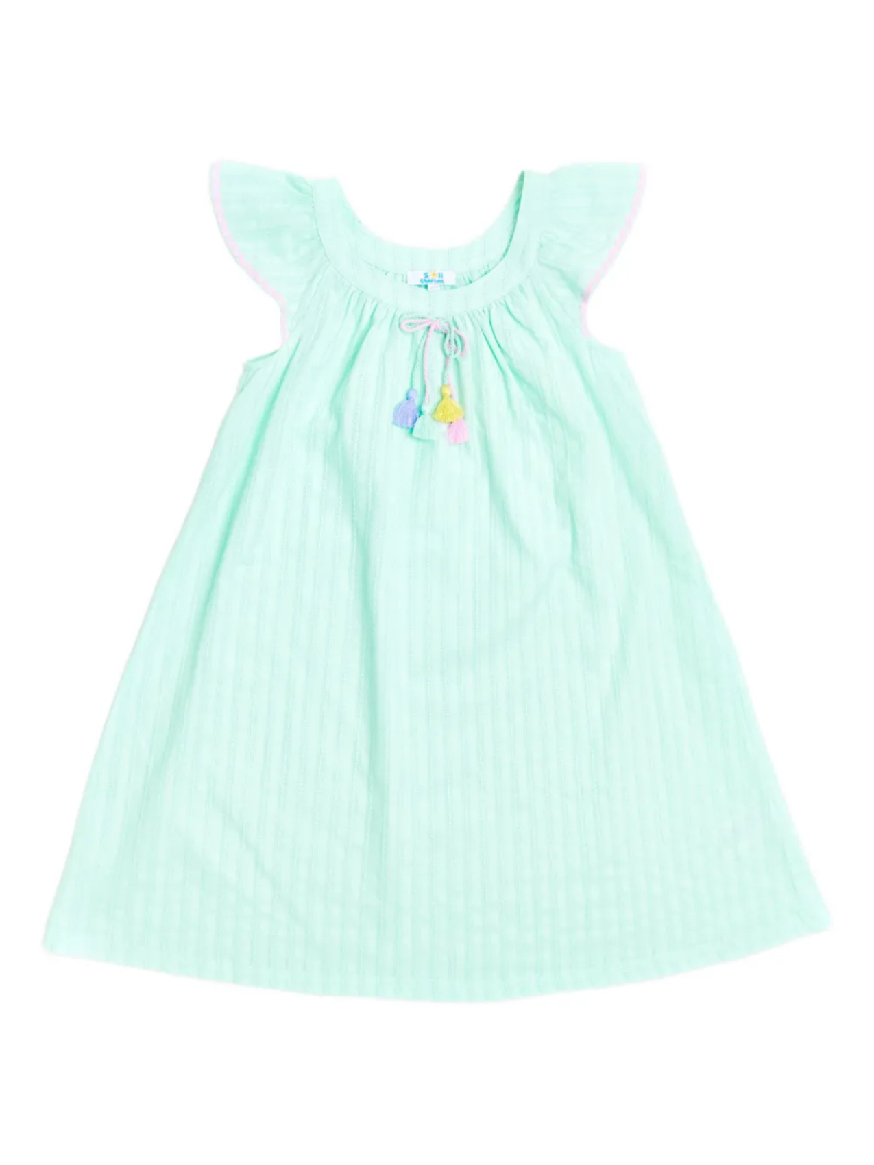 

SOLISWIM KIDS платье с кисточками, зеленый