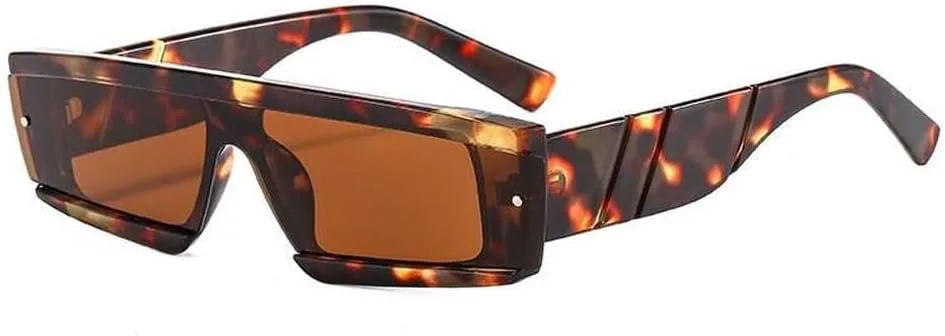 

Маленькие прямоугольные солнцезащитные очки для мужчин и женщин, роскошные дорожные солнцезащитные очки в винтажном стиле, ретро, ​​UV400 TVTBBVV, Leopard