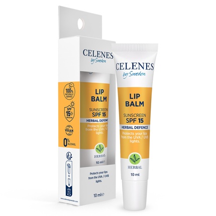 

Травяной бальзам для губ SPF 15 — защищает и увлажняет Celenes