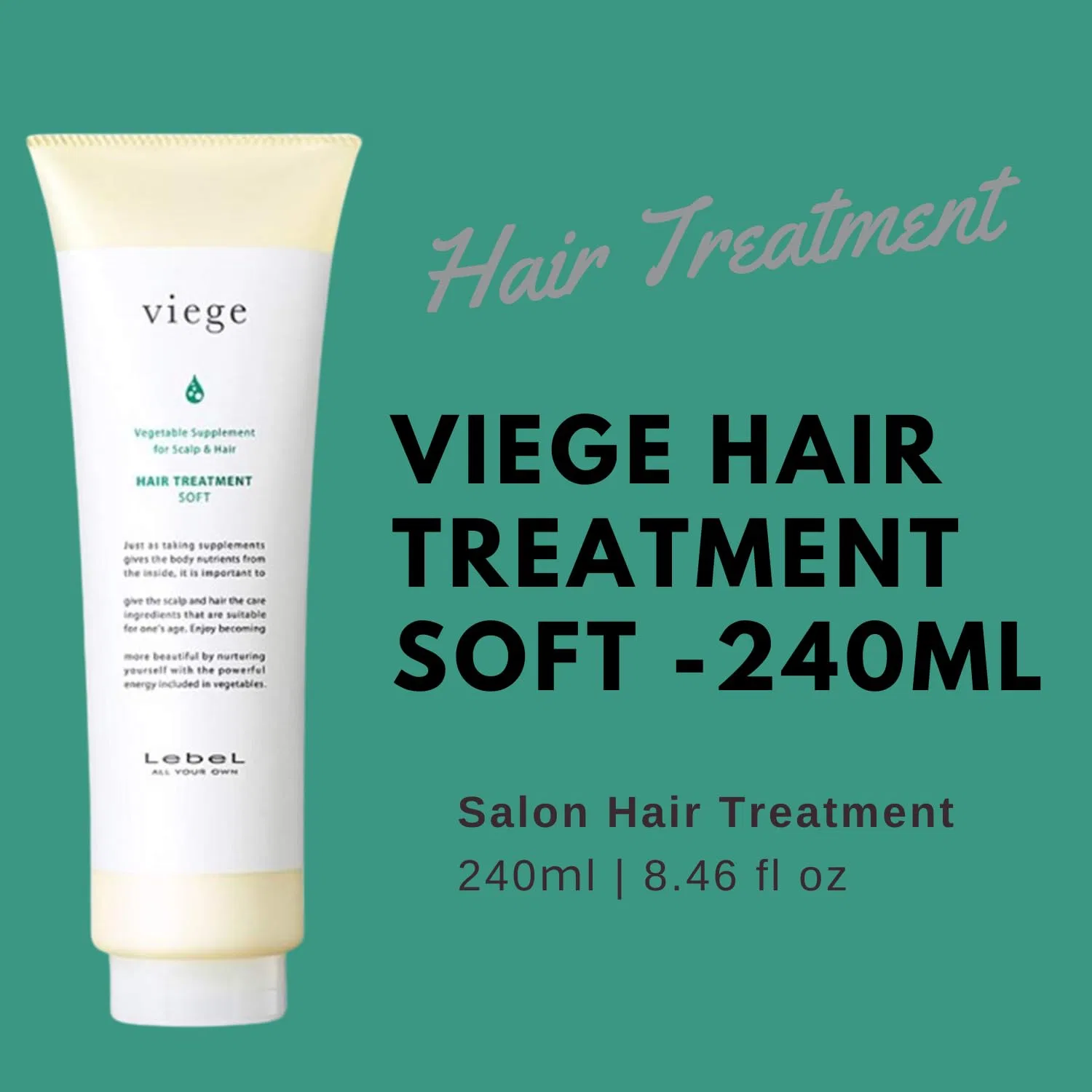 Маска для волос Lebel Viege Hair Treatment Soft, 240 мл Lebel — фото 2