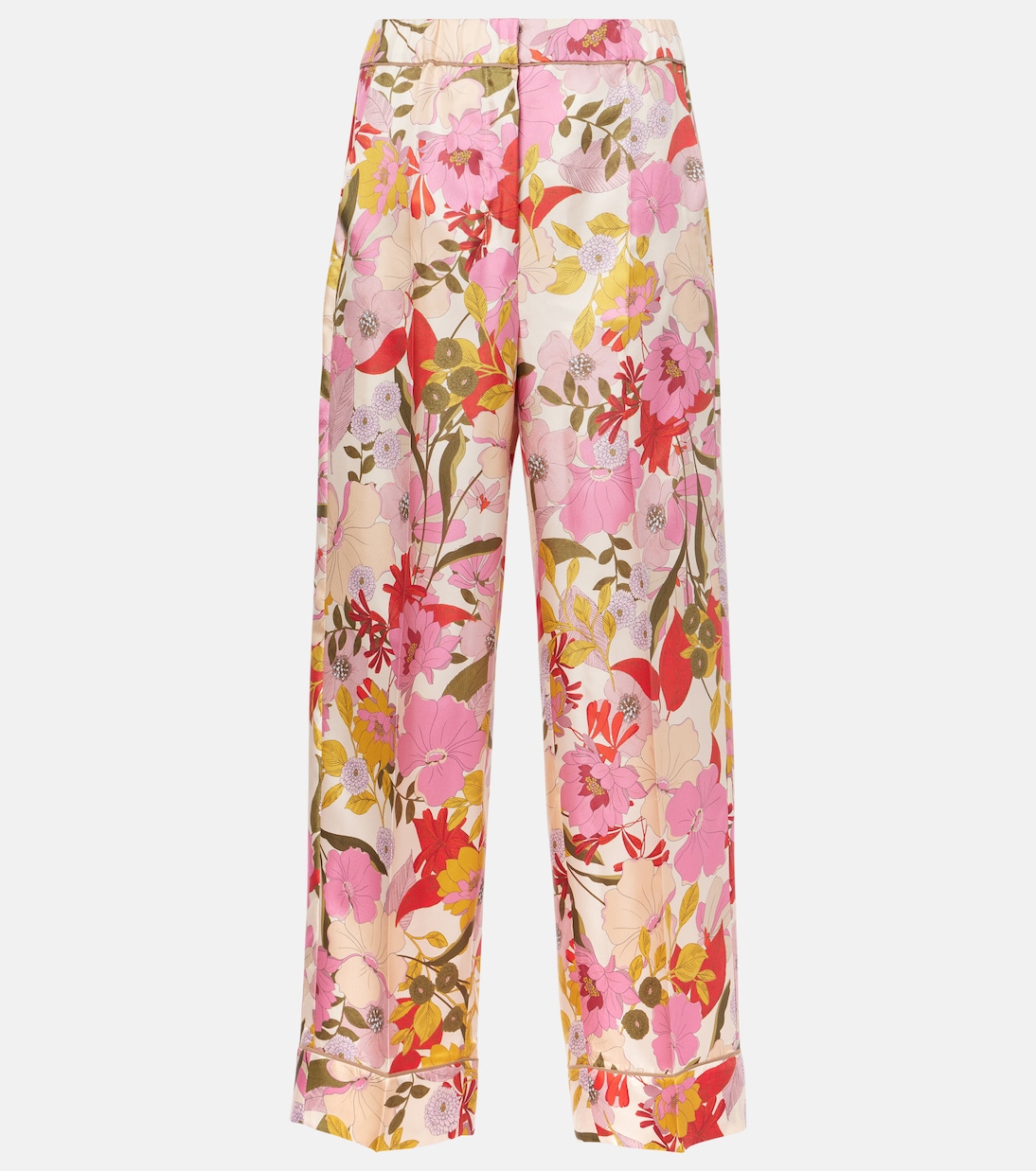 

Шелковые брюки Leda с цветочным принтом и широкими штанинами S Max Mara, Fiore