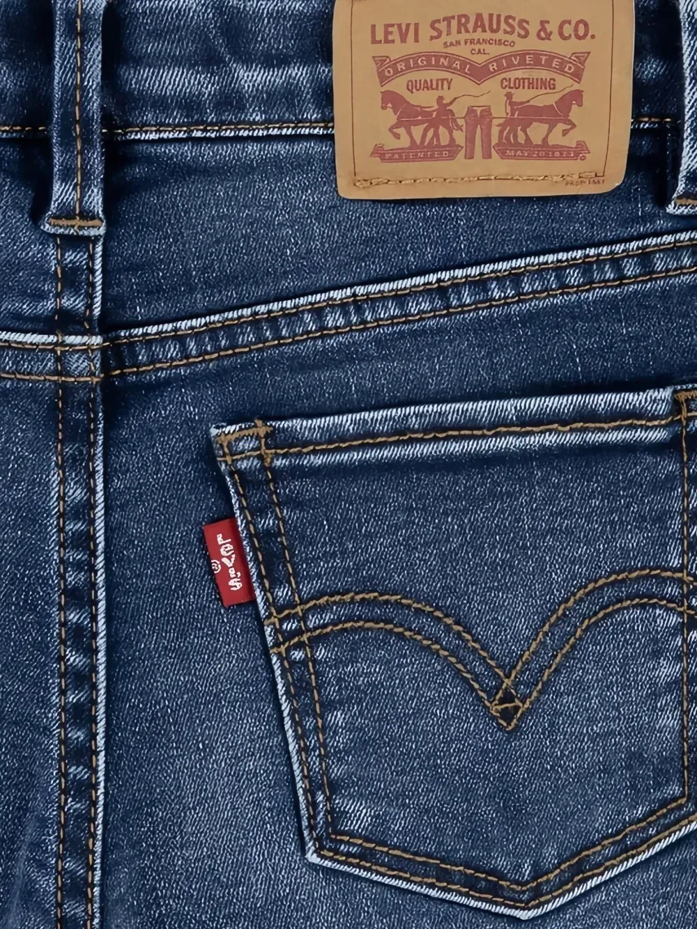 Джинсы из денима 710 Super Skinny Levi's kids, синий — фото 4