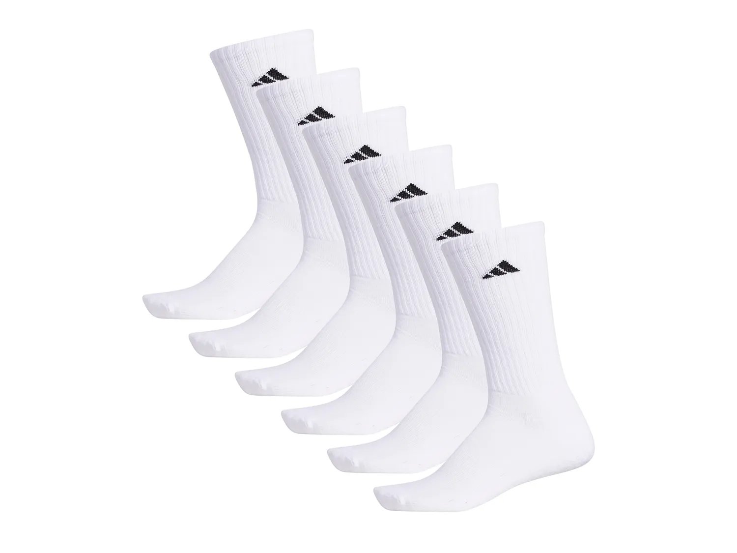 Носки adidas Athletic Cushioned Men's Crew Socks - 6 Pack, белый — фото 2