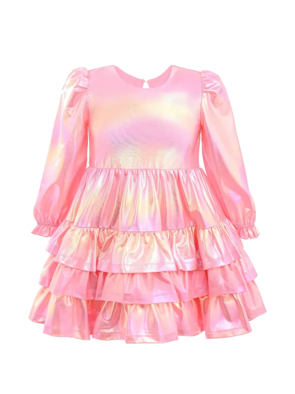 Платье с металлизированными оборками Mimi Tutu, розовый