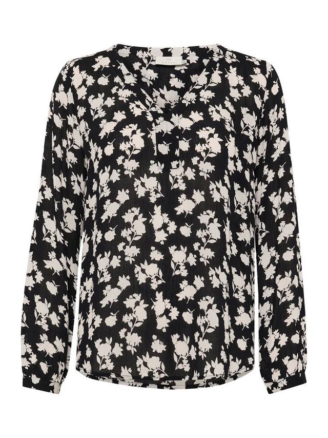 

Янтарная цветочная блузка KAFFE, Black/Turtledove