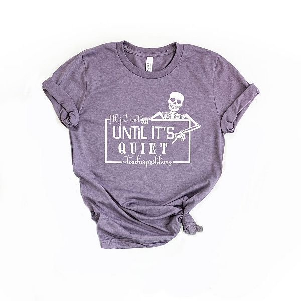 

Футболка Wait until it's quiet с коротким рукавом Simply Sage Market, Purple