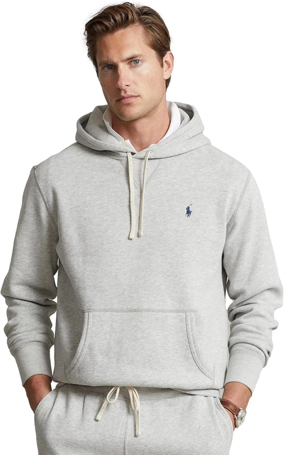 Флисовая футболка с длинным рукавом POLO RALPH LAUREN RL, серый — фото 2