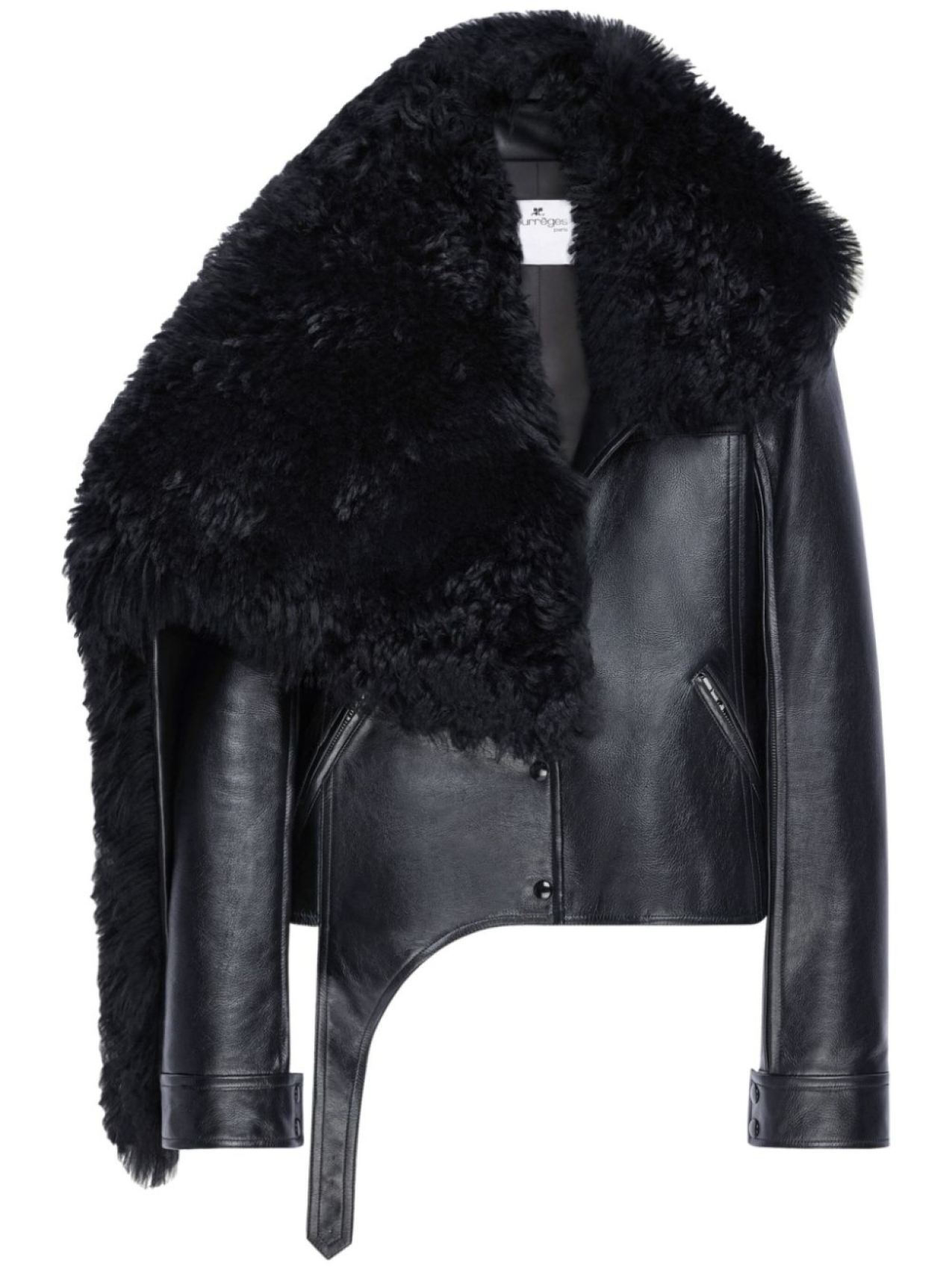 

Куртка с меховым воротником Courrèges, черный