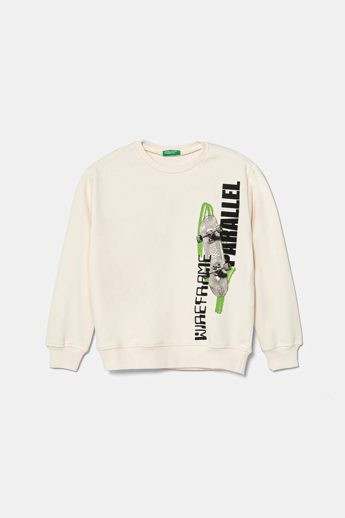 

Детская хлопковая толстовка United Colors Of Benetton, бежевый