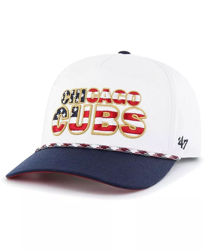 

Мужская белая бейсболка с надписью «Chicago Cubs Flag Script Hitch» '47 Brand