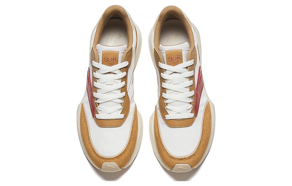 Кроссовки ANTA Casual Shoes Men Low-Top White Brown/Red — фото 3