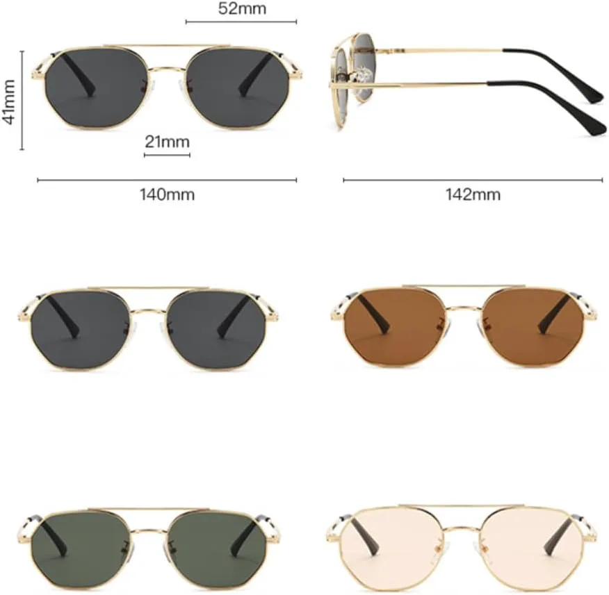 

Модные солнцезащитные очки в многоугольной овальной оправе, унисекс, стильный уличный дизайн, визуально сужают лицо, обеспечивают защиту от УФ-излучения TVTBBVV, Tea