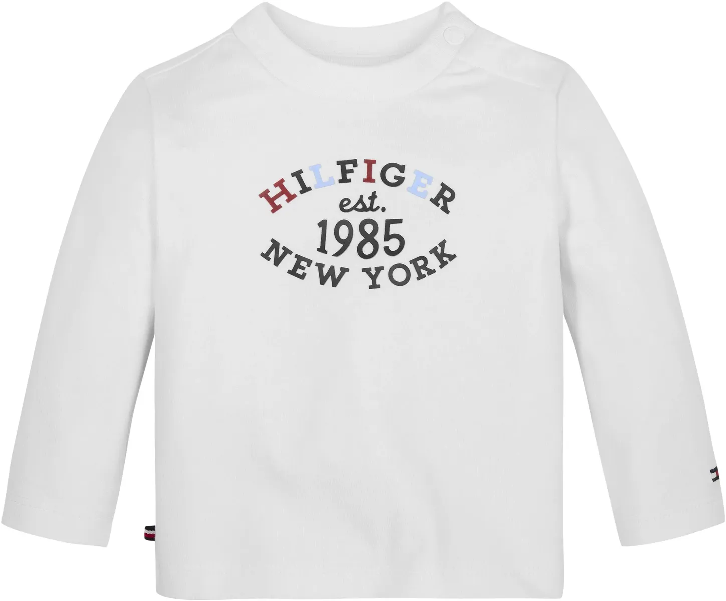 

Рубашка Tommy Hilfiger с длинными рукавами "MONOTYPE OVAL REGULAR TEE LS", для детей до 2 лет, с надписью-логотипом, белый