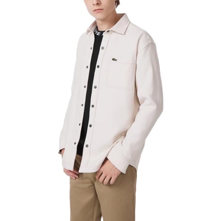 Рубашка мужская светло-хаки Lacoste, хаки — фото 2