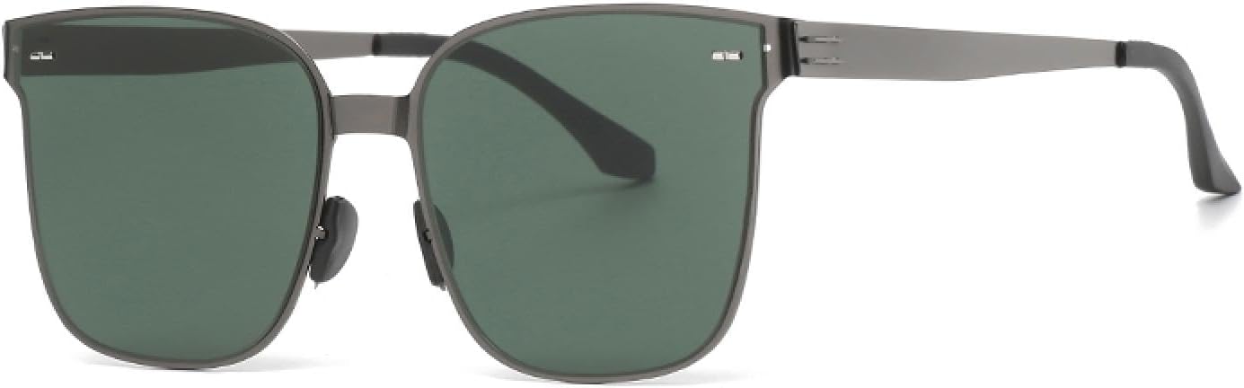 

Женские солнцезащитные очки, мужские солнцезащитные очки UV400, модные, в металлической оправе, для отдыха на природе, пляжа, велосипеда, в тени VFDHN, Matte Gun Green