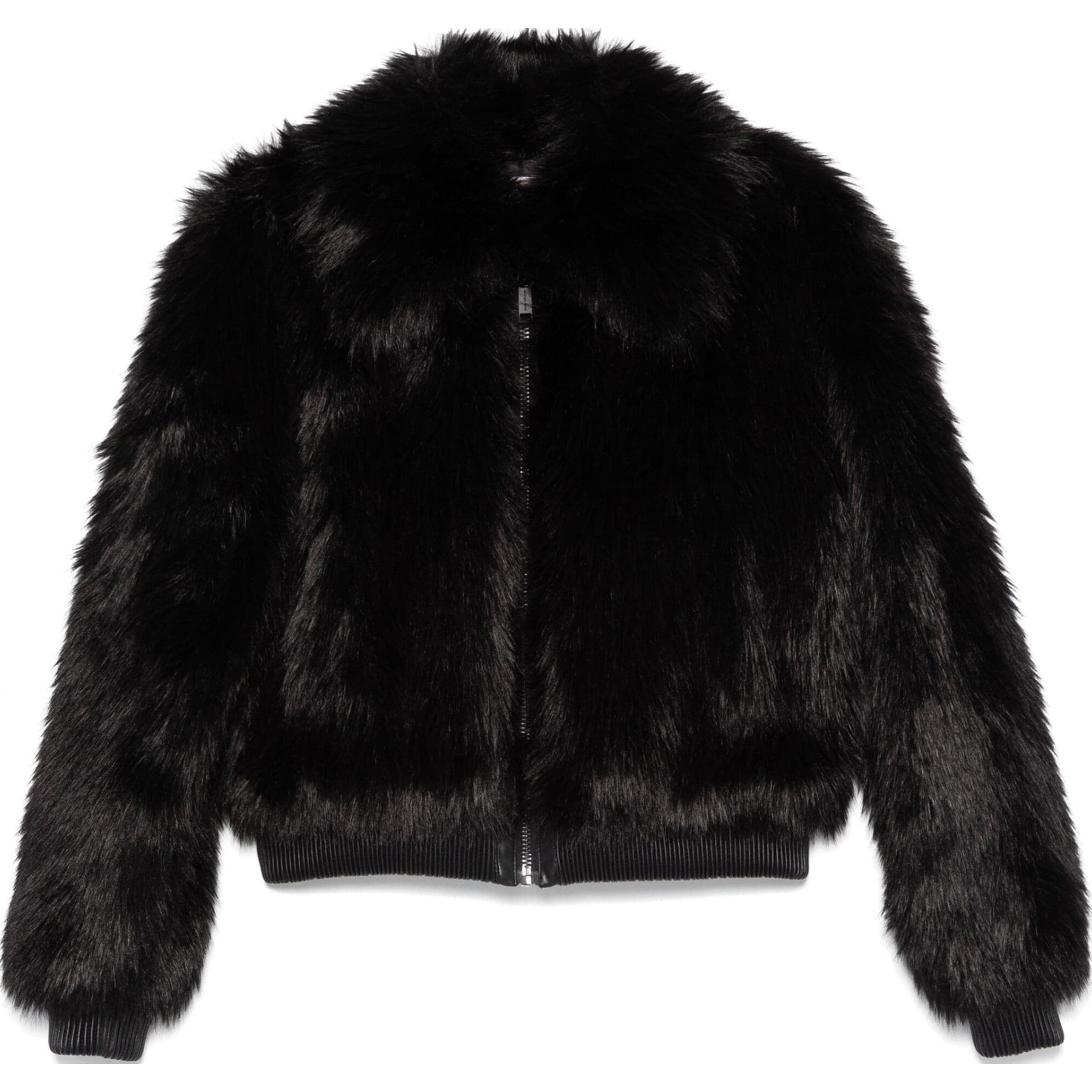 

Искусственная меховая бомбер MICHAEL KORS, черный