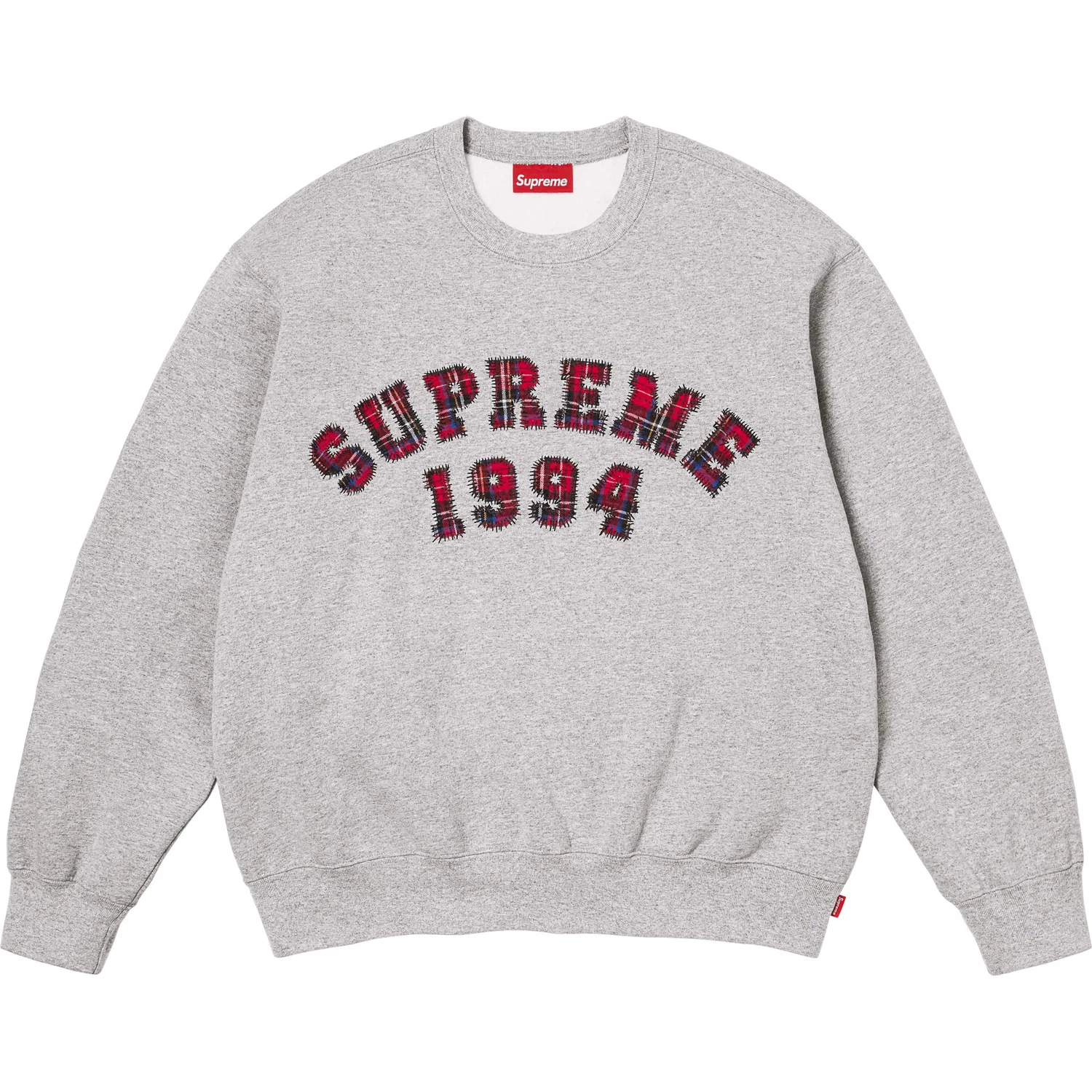 Свитшот унисекс Plaid Arc Crewneck Sweatshirt SS26 WEEK5 Supreme, Marine Blue/Navy — фото 4