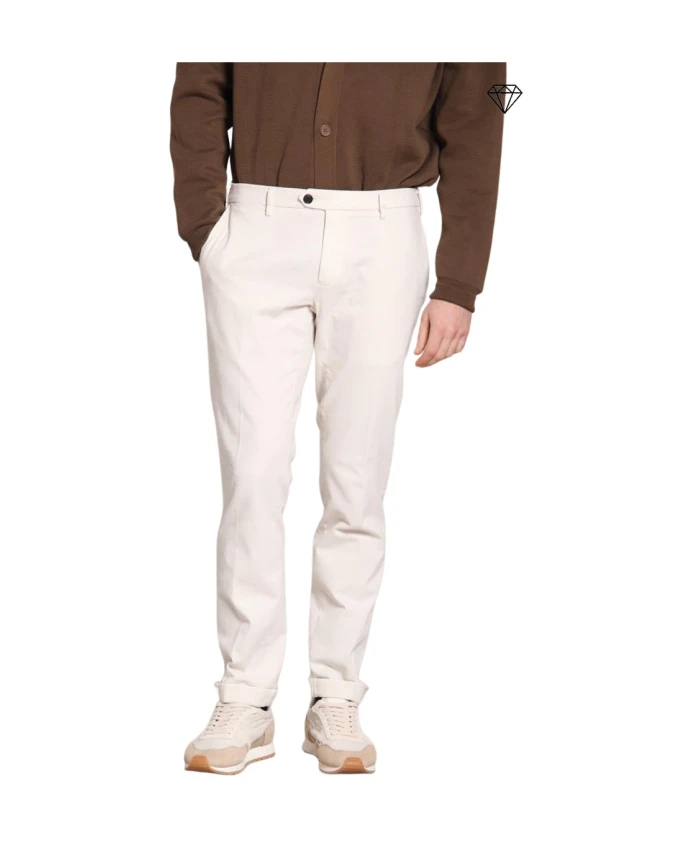 

Брюки чинос Sartoriale из смеси хлопка и шерсти. Mason'S, белый