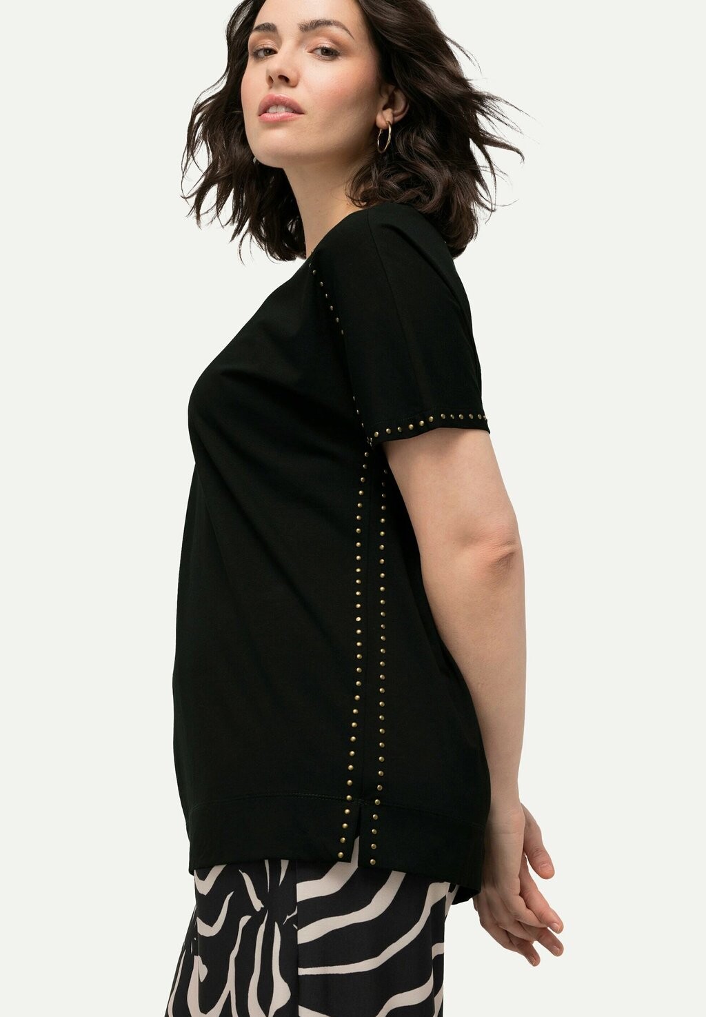 

Футболка с принтом SHORT SLEEVE Ulla Popken, черный