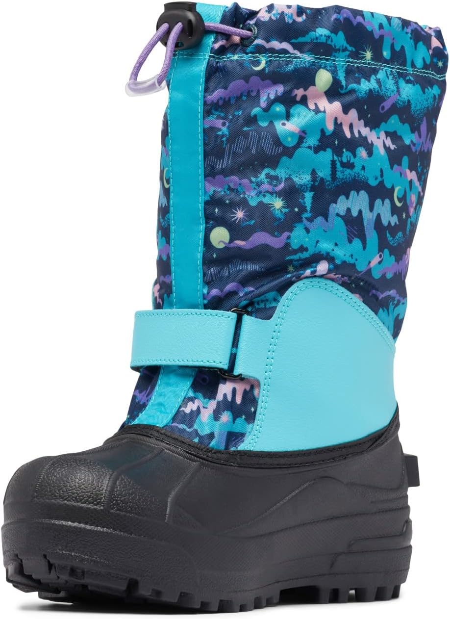 Columbia Unisex-Child Powderbug Forty Print зимние ботинки, Geyser/Paisley Purple — фото 2