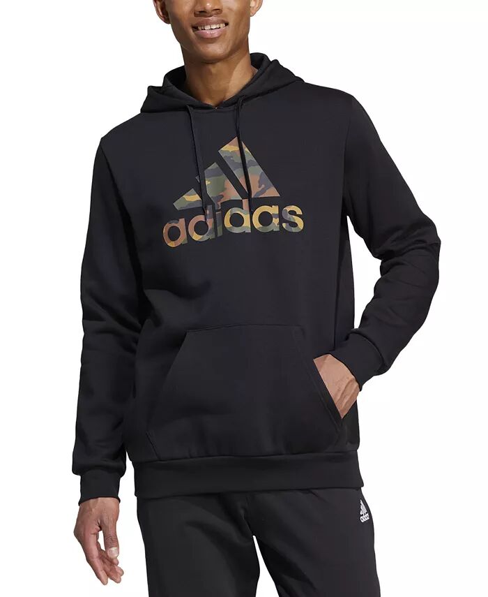 

Мужская толстовка с капюшоном Camo Logo Badge of Sport adidas, черный