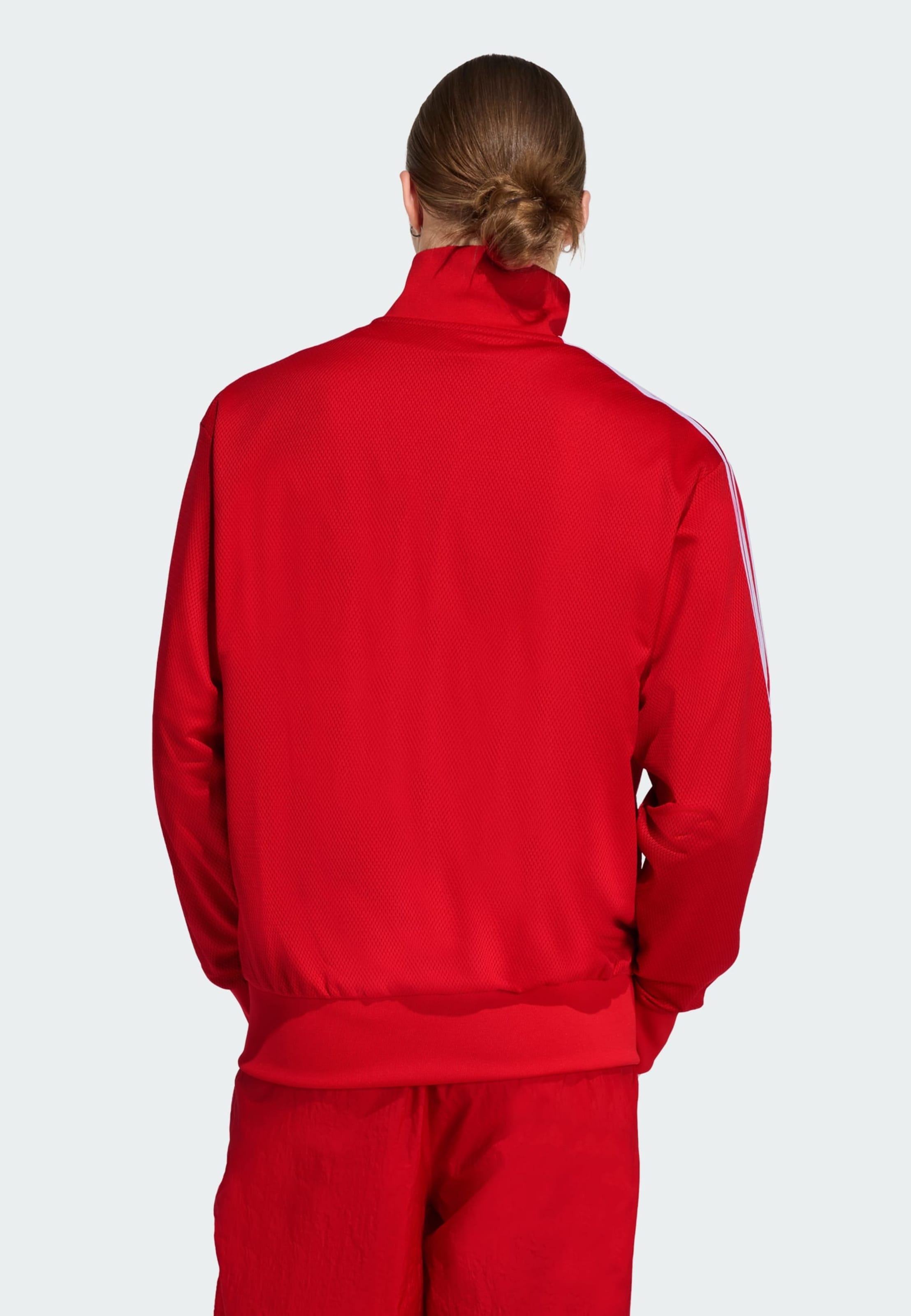 Adidas Originals Толстовка с молнией 'Firebird Adicolor' в ярко-красном цвете — фото 3