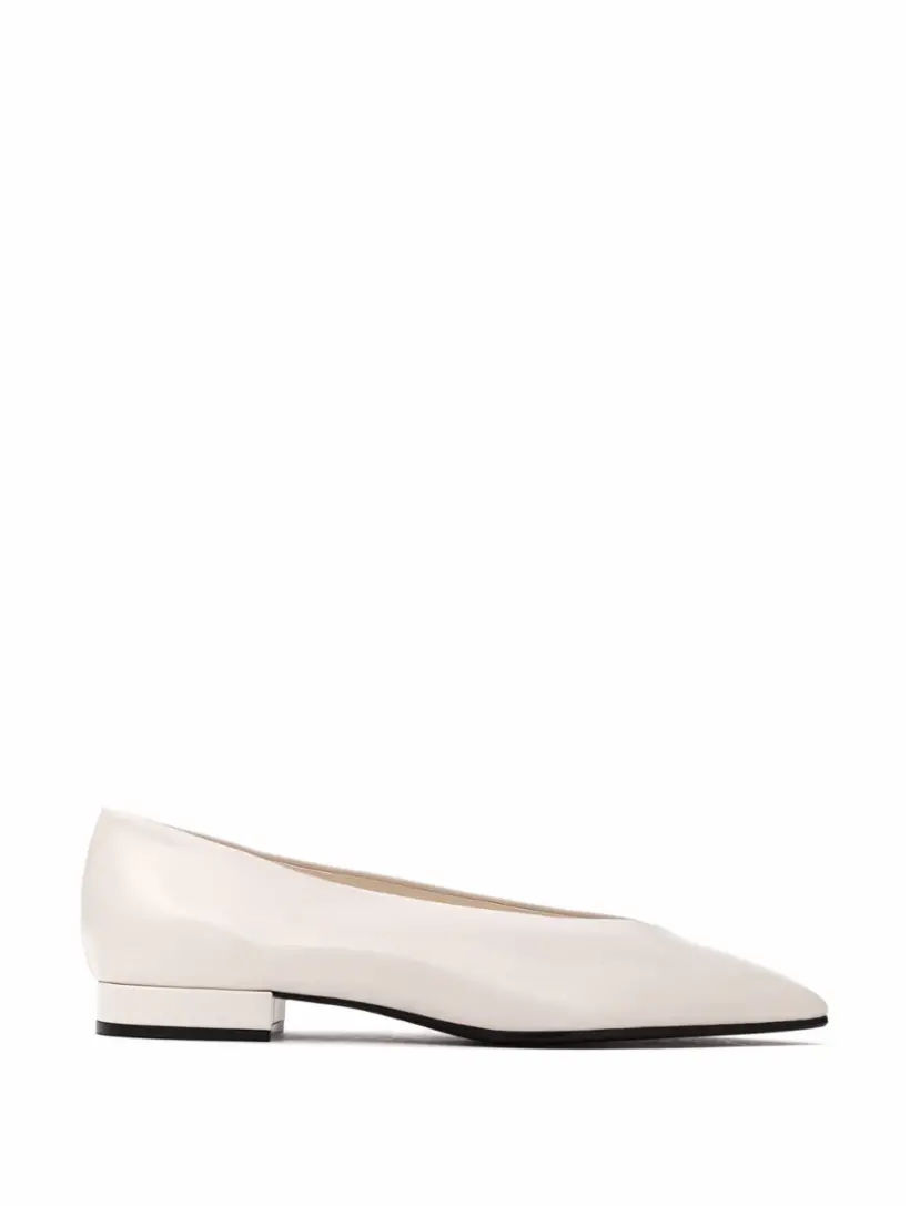 

Кожаные балетки Rebecca Loro Piana, белый