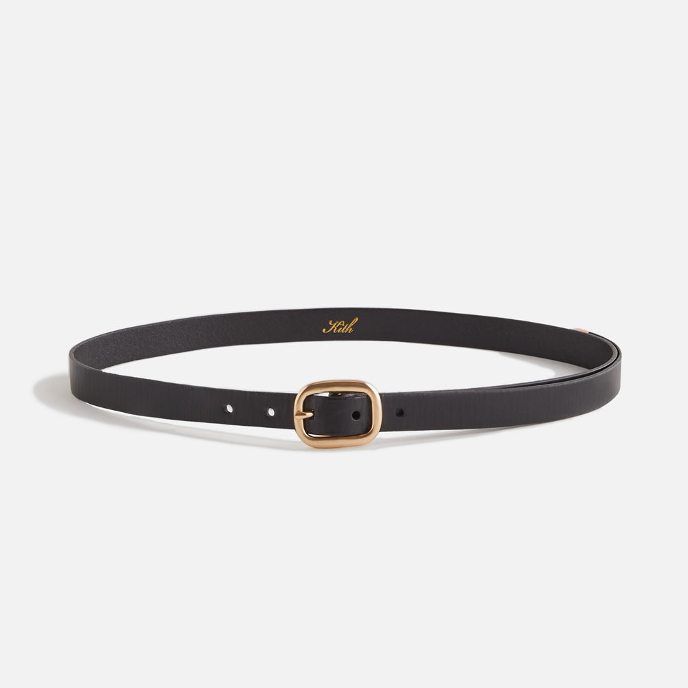 

Ремень Kith Women Round Buckle Leather Belt, черный