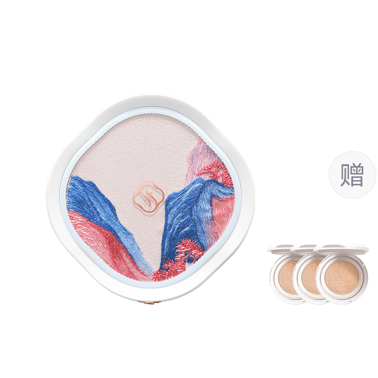 Подушка для макияжа Jade Nourishment Air Cushions Clear Dewy Skin, нелипкая и полупрозрачная для маскировки, 13 г Florasis — фото 4