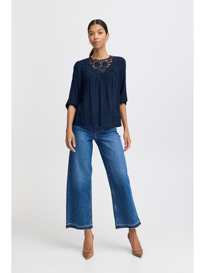 

B. young Блузка с длинными рукавами BYIKELLY. Свободный темно-синий блейзер