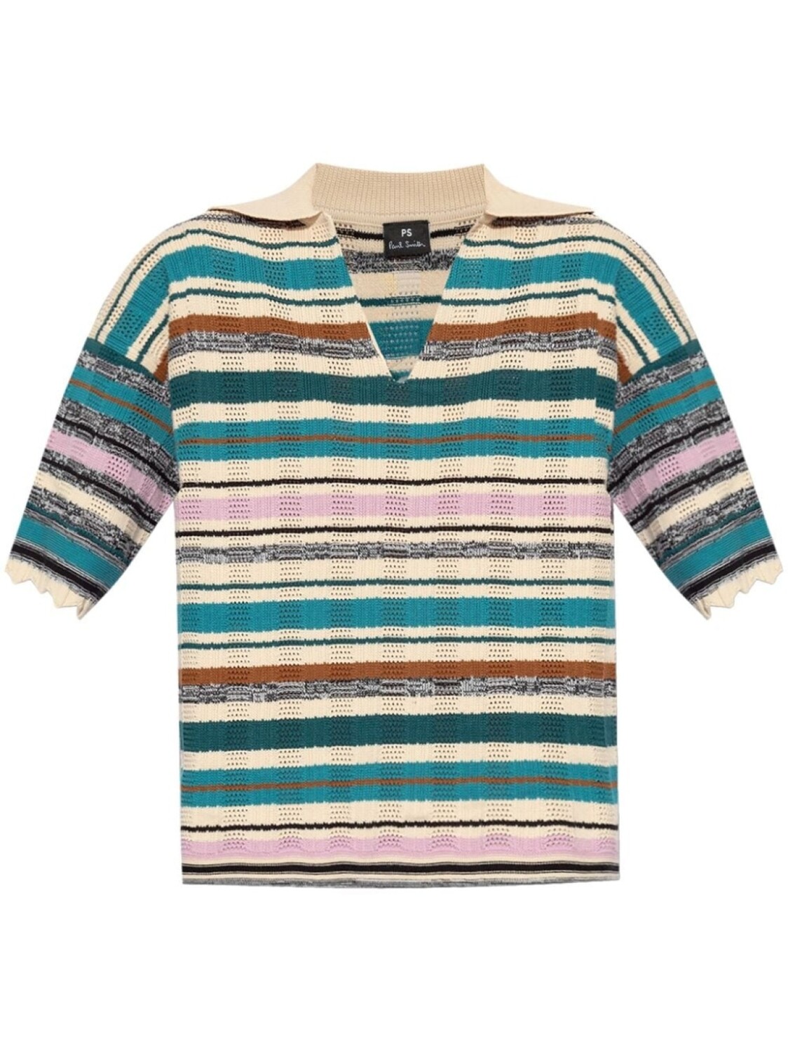 

PS Paul Smith топ из органического хлопка крючком, синий