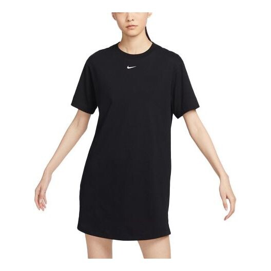 

Платье (WMNS) Nike Sportswear Essential Short-sleeve T-Shirt Dress 'Black', черный