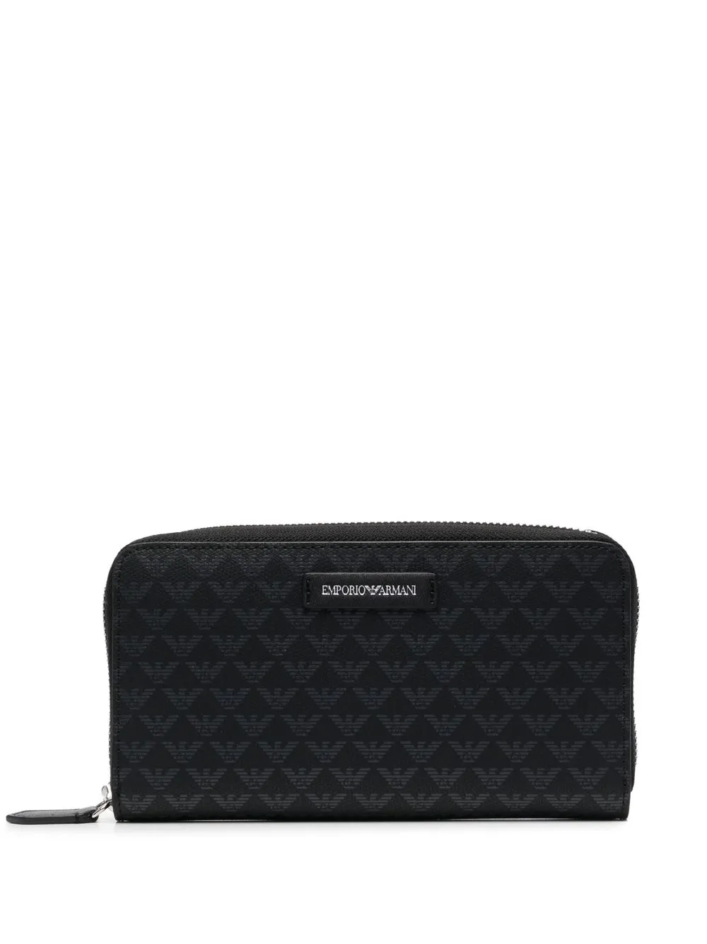 

Кошелек на молнии с логотипом EMPORIO ARMANI, черный