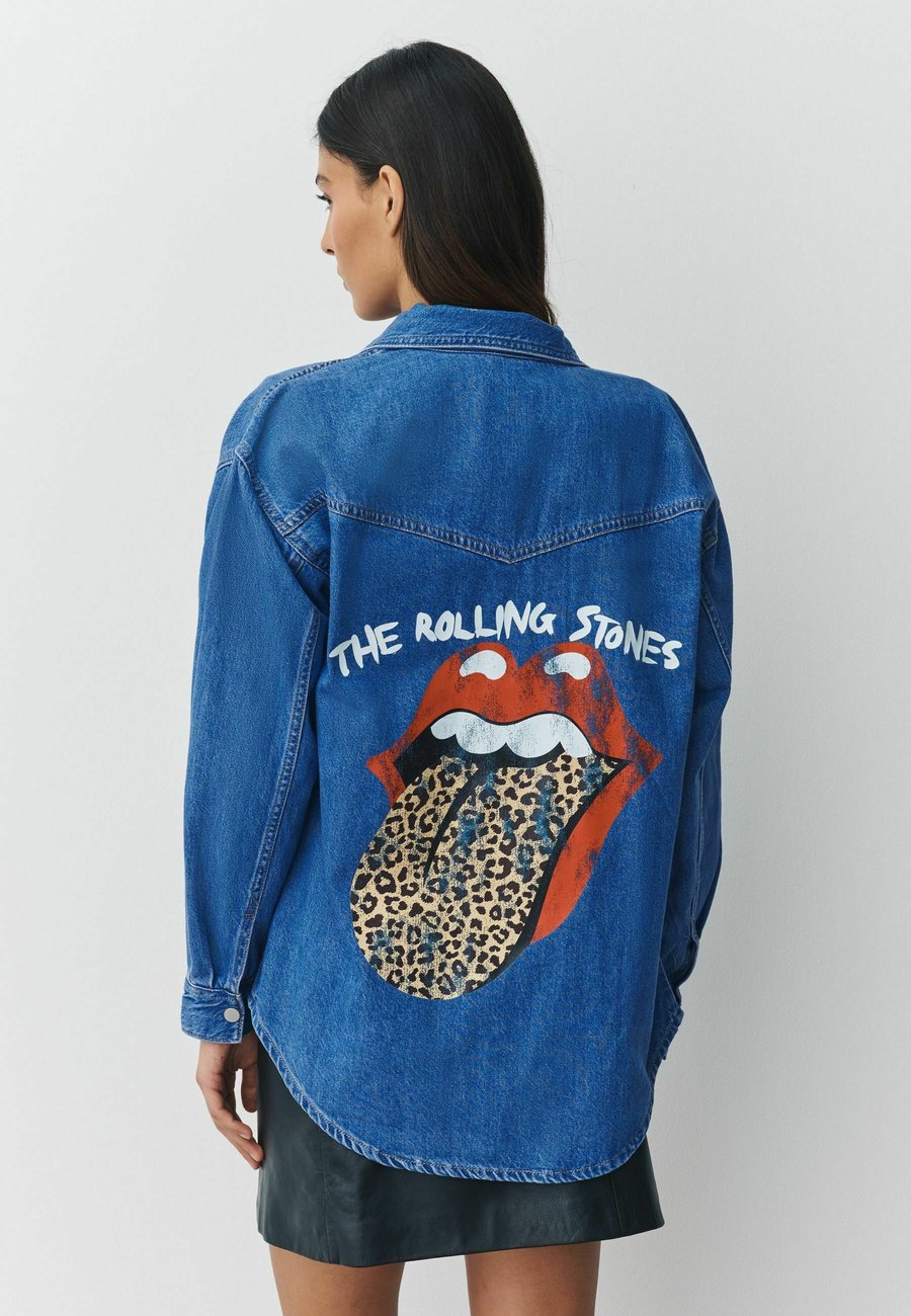 

Блуза Next Button-down blouse, Mid Blue The Rolling Stones License/Dark Blue