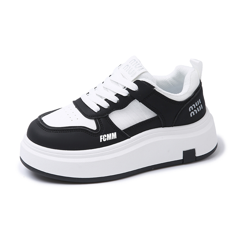 

Кроссовки для бега, увеличивающие рост, противоскользящие, износостойкие, дышащие, детские FCMM, белый/черный