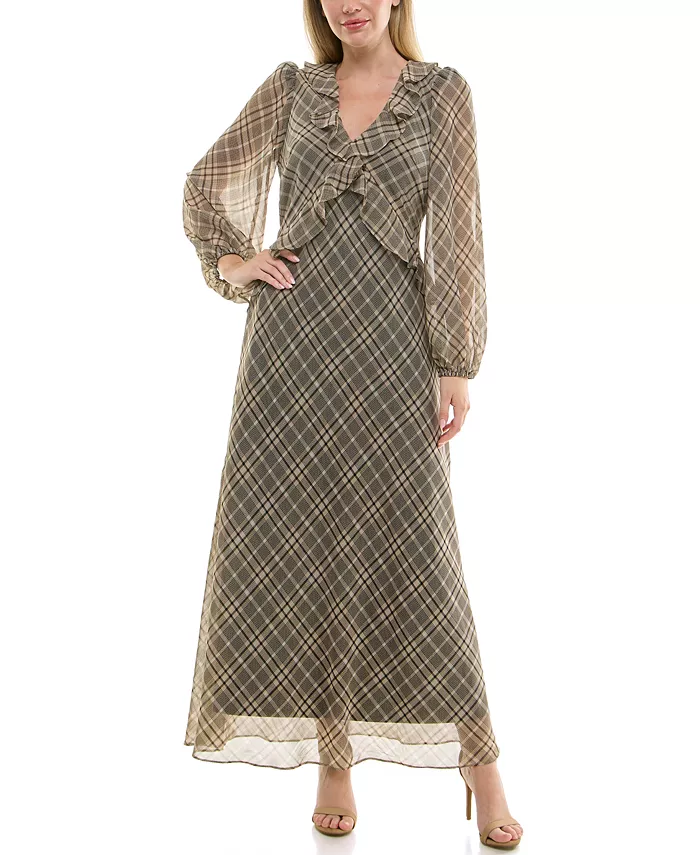 

Женское шифоновое платье с оборками, облегающее и расклешенное Taylor