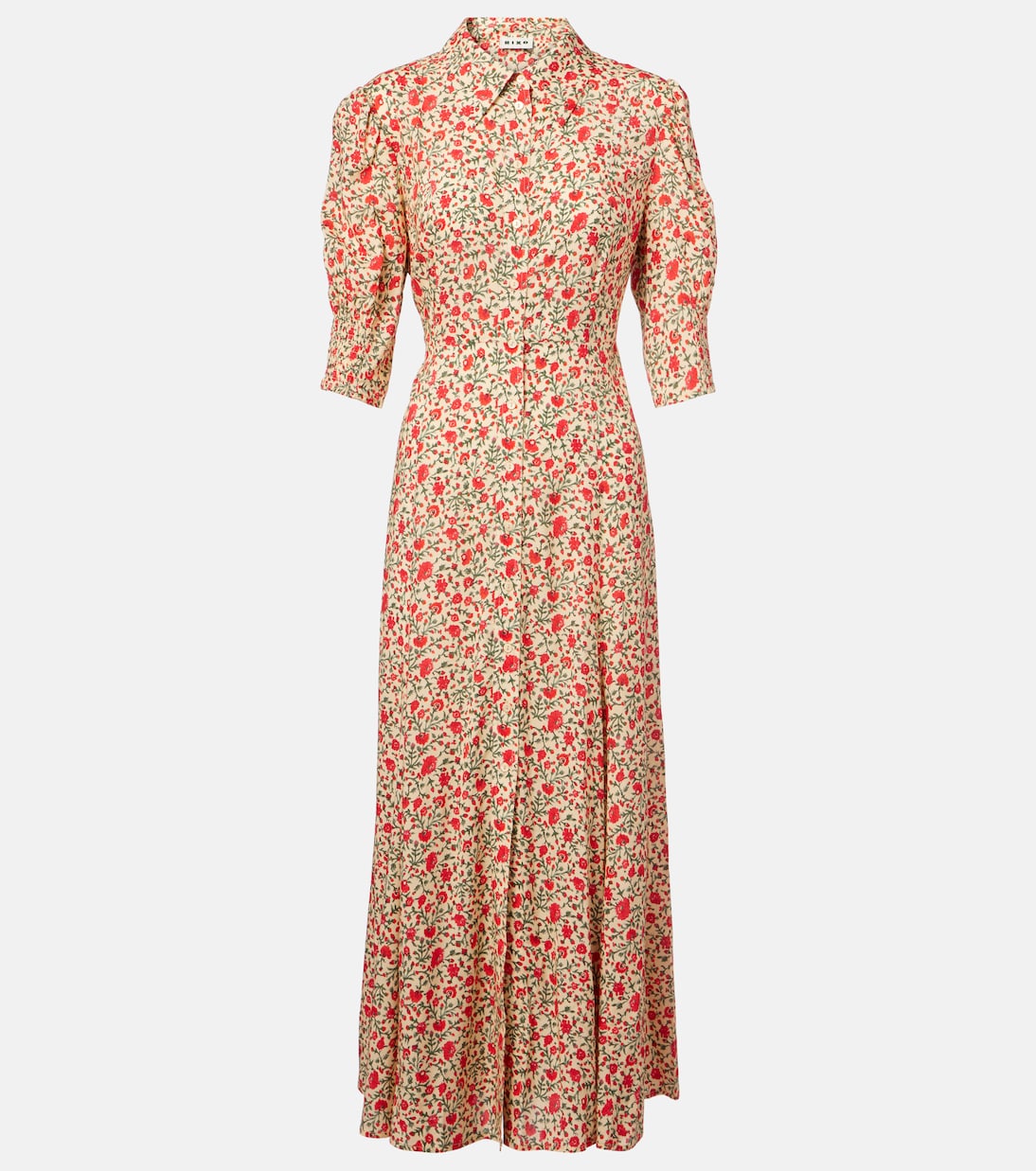 

Платье миди с цветочным принтом Bloom Rixo, Ditsy Trail Cream