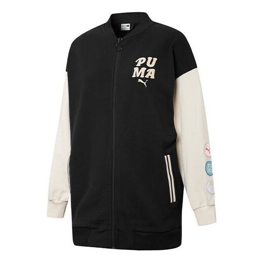 

Куртка bomber logo printing retro colorblock jacket black Puma, черный