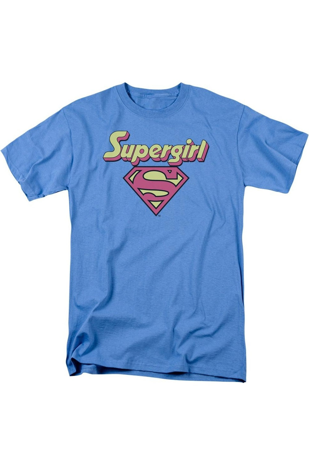

Футболка с коротким рукавом для взрослых DC Comics Im A Supergirl Gildan, цвет carolina blue