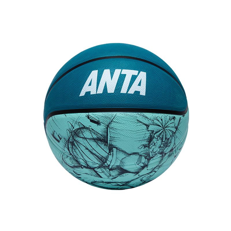 

Универсальный детский баскетбольный мяч зеленый резиновый Anta Indoor Outdoor Universal Kids' Size 5 Ball