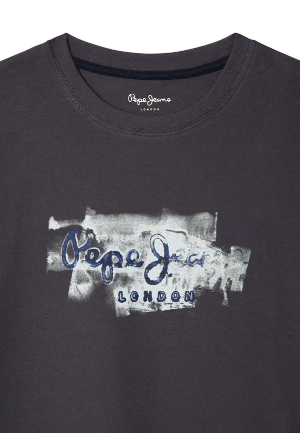 Простая футболка с принтом джошуа Pepe Jeans, Phantom Grey — фото 3