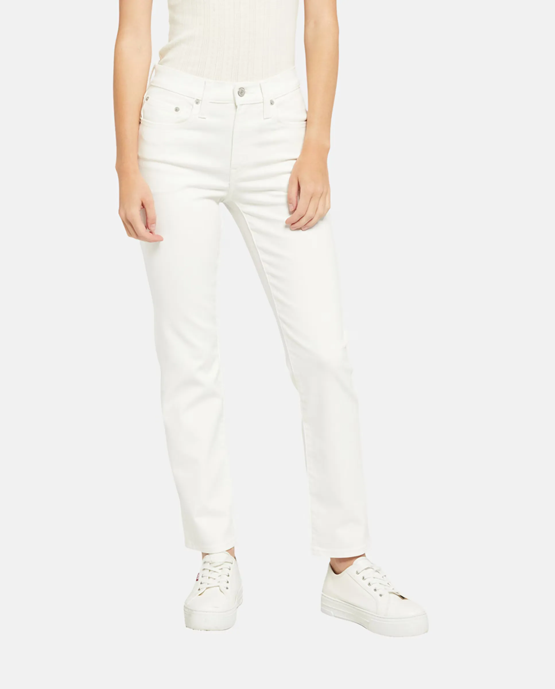 Женские джинсы Vaquero recto 724 High Rise Straight с высокой посадкой Levi's, белый — фото 2