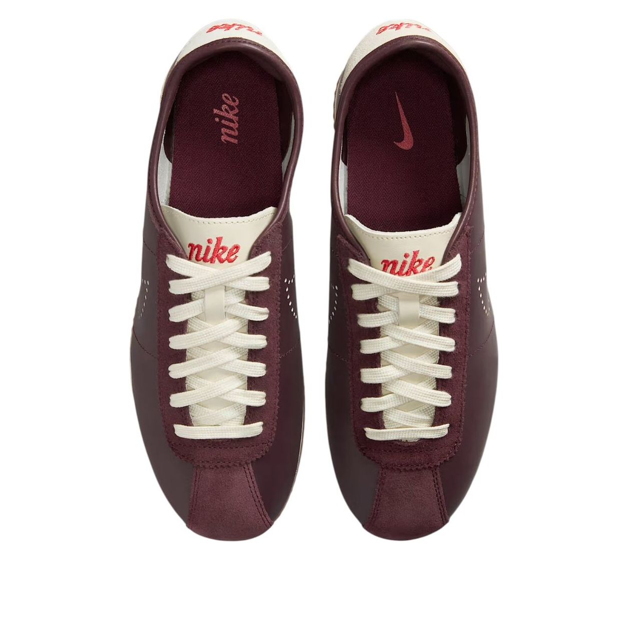 Кроссовки (WMNS) Nike Cortez Leather 'Burgundy Crush Coconut Milk' — фото 3