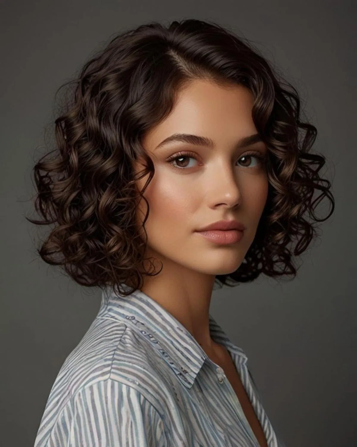 Женский короткий кудрявый парик-боб «Deep Wave Lace Front» 12 дюймов от FASHION IDOL Fashion Idol, Brown