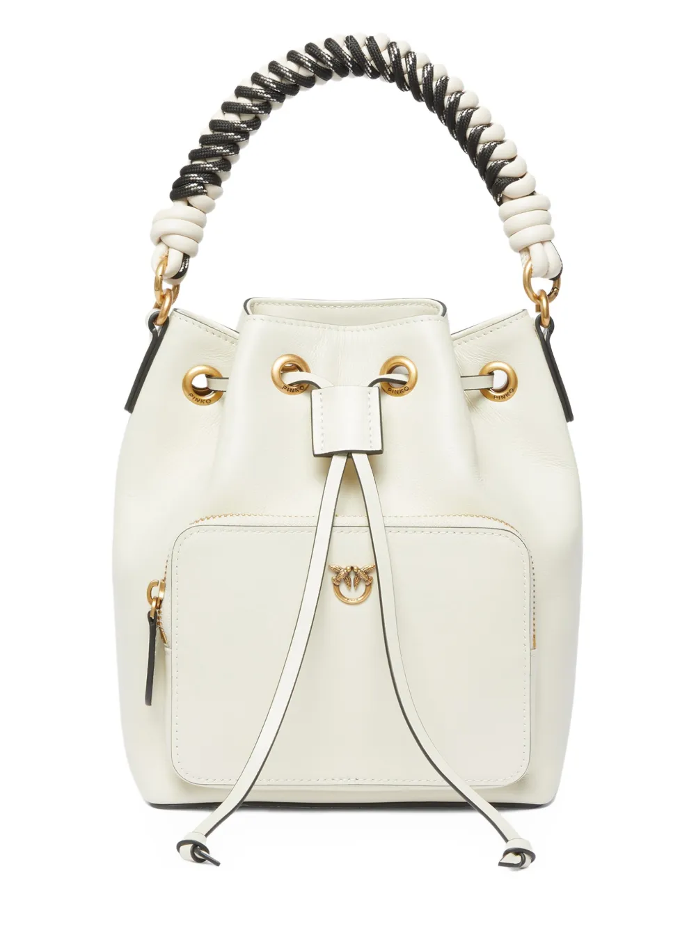 

Сумка-ведро с плетеной ручкой PINKO, белый