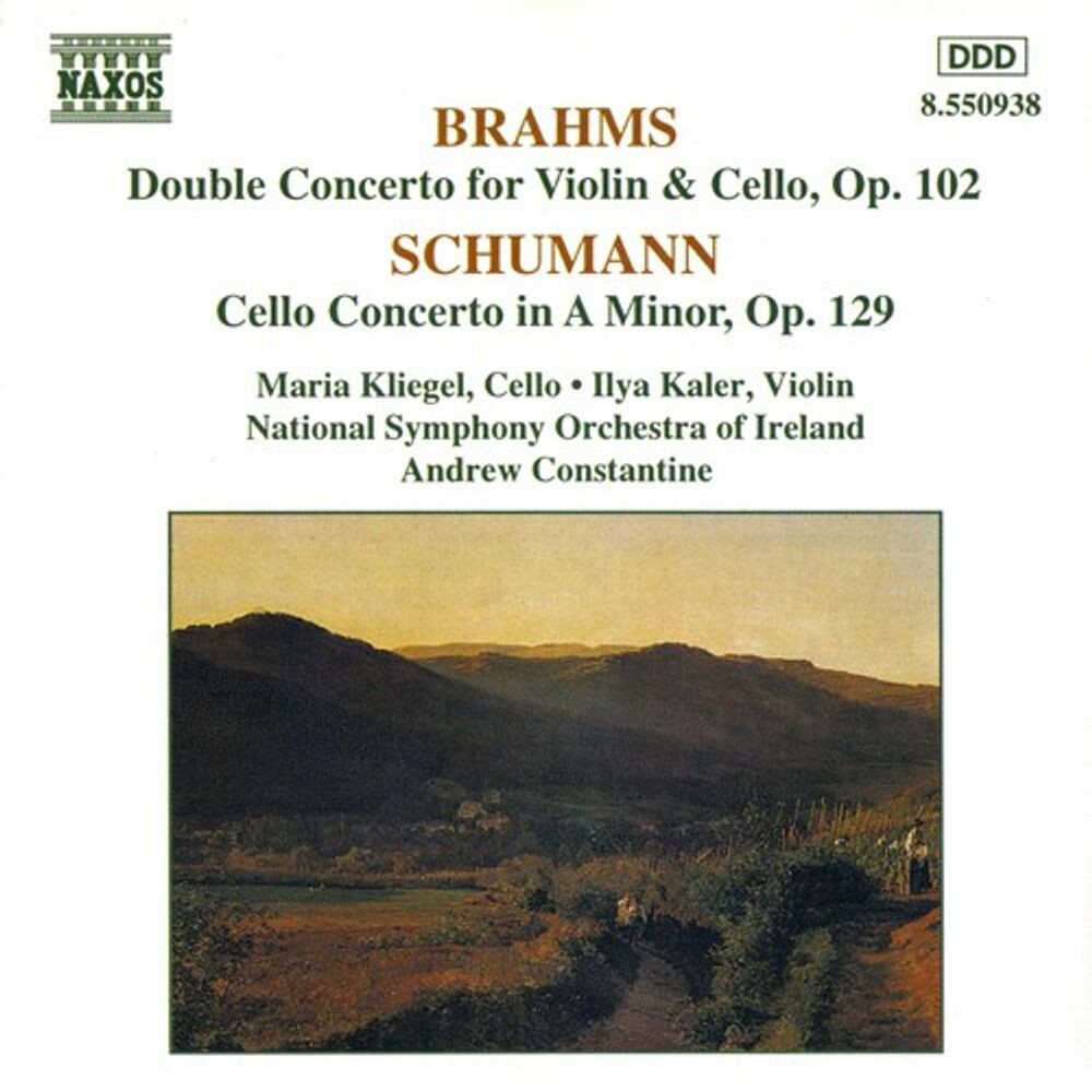 

Диск CD Double Concerto For Violin & Cello, Op. 102 / Cello Concerto In A Minor, Op. 129 - Johannes Brahms, Robert Schumann, Maria Kliegel, Ilya Kaler, Andrew Constantine, National Symphony Orchestra of Ireland