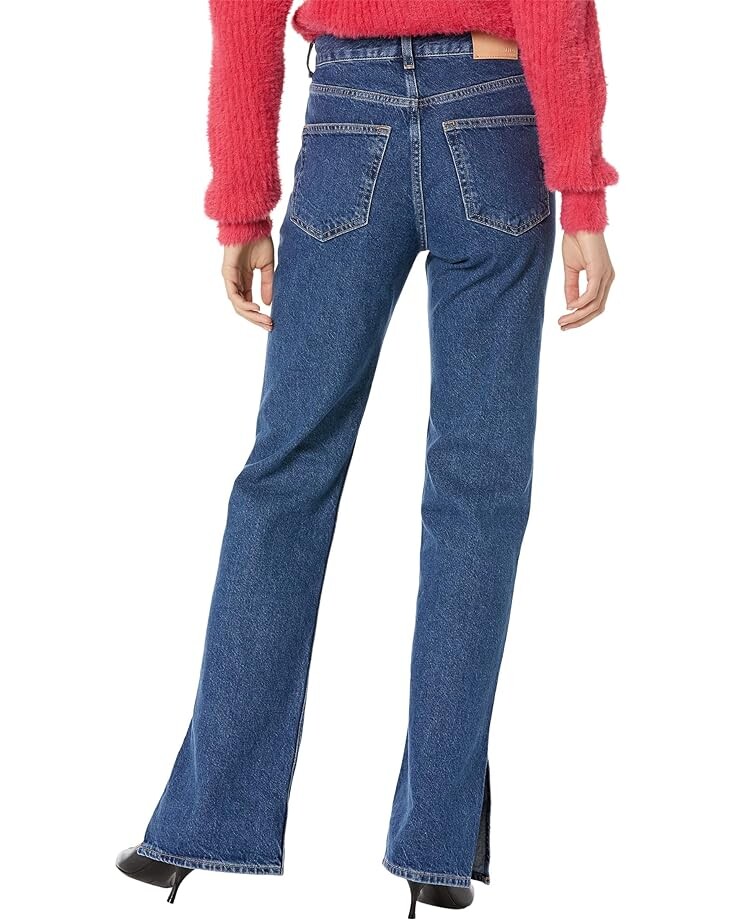 

Джинсы MANGO Silvia Straight Leg Jeans with Side Slit, цвет Open Blue